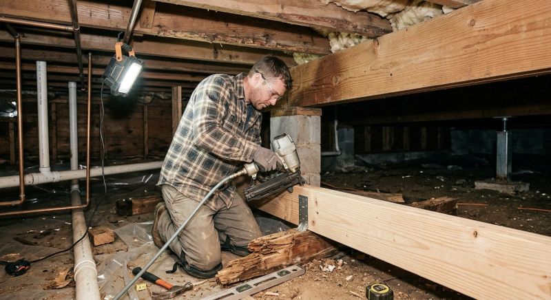 Sagging Floor Joist Repair in Wilmington, NC